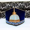 Barkati Golden Blue Garib Nawaz Gumbad Topi blue