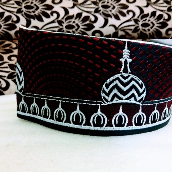 Barkati Topi Alahazrat Gumbad Design Mehroon